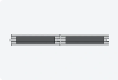 Tongue-and-groove panel joint cross section
