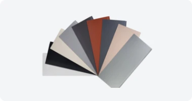 Fan of available solid metal siding colors